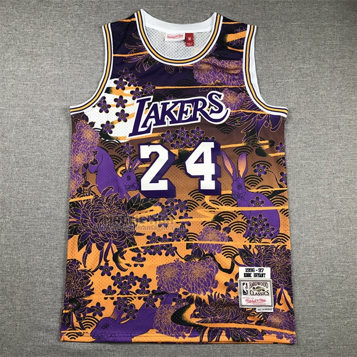Maglia
 Kobe Bryant NO 24 Los Angeles Lakers Mitchell & Ness Lunar New Year Viola
